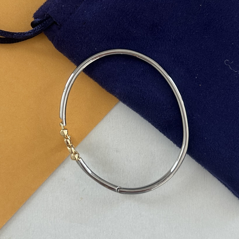Tory Burch Elegant Silver and Gold Bangle Bracelet Firm.Price - Picture 6 of 6
